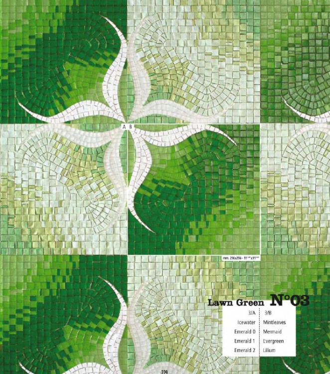 Glass 3 Sicis Artistic Lawn Green N03 29,6х29,6 см. (реплика)