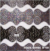 Glass 3 Sicis Artistic Black Green N03 29,6х29,6 см. (реплика)
