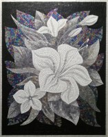 Magic flowers 1B&W 105x130 cm
