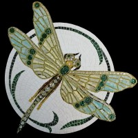 DRAGONFLY ART DECO 02  габариты 52x50 cm