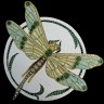 DRAGONFLY ART DECO 02  габариты 52x50 cm