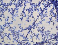 SICIS WONDERFUL MAPLE TREE AND SMALL BIRDS BLU 270x215 cm (реплика) 