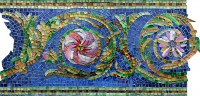 Фриз FLORENCE Blue -A, -B (левый и правый прямые элементы) (52х25 см)