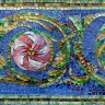 Фриз FLORENCE Blue -A, -B (левый и правый прямые элементы) (52х25 см)