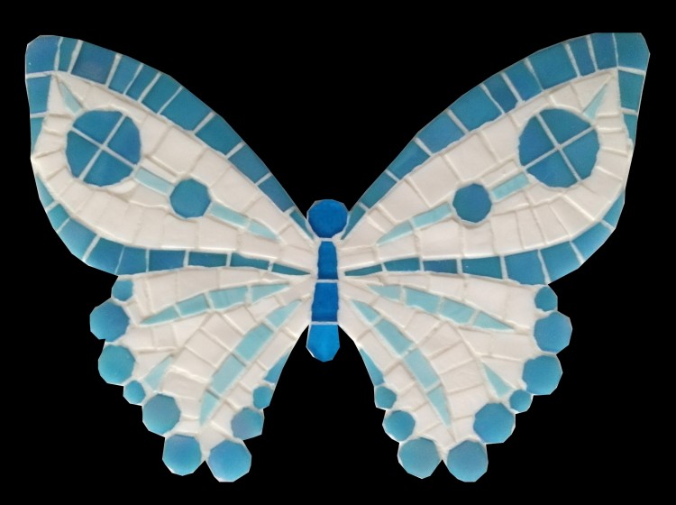BUTTERFLY DECO  07 BW 24х17 cm
