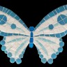 BUTTERFLY DECO  07 BW 24х17 cm